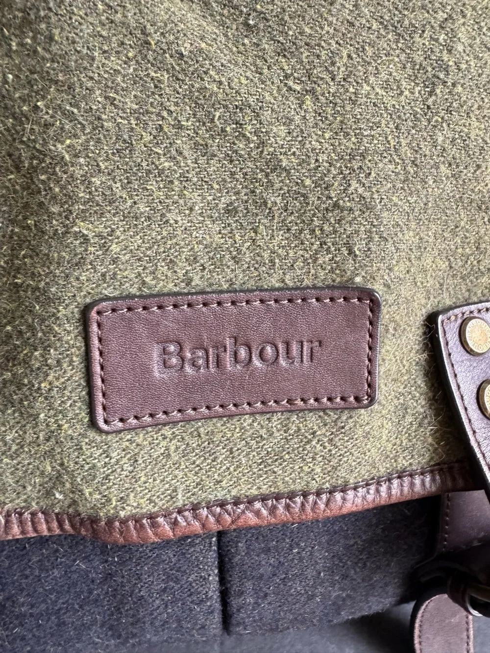 Barbour‎ Messenger Bag Blanket Wool Striped Crossbody Briefcase Work Unisex Mens